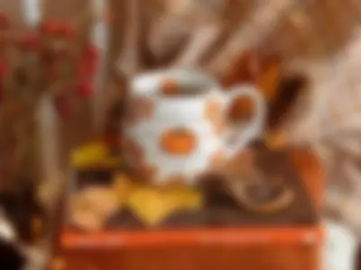 Jasmine Asha (Jasmineasha) - super cute mug with autumn motif on Camsoda 