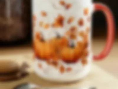 super cute mug with autumn motif by MilaLoona