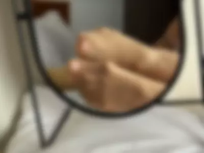 My legs in the reflection by mooonlitmuse