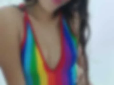 Wearing my sexy rainbow suit by Sally Sosa