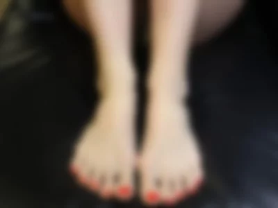 Feet, red nails, carton panties by Kaisy
