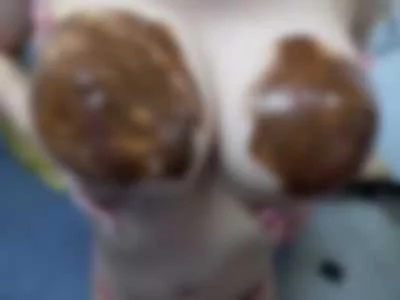Big tits covered in Chocolate 😏 by chrishaizan