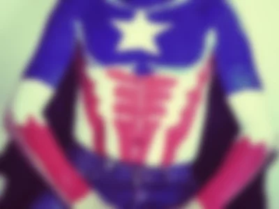 Capitán América-Body Paint by basil-sex
