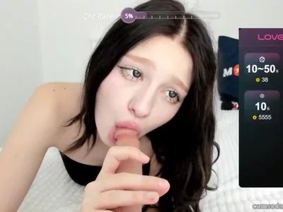 Brunette Lillie sucking dildo by xxxnba