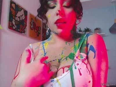 I love how colors look in my tits by Dalila Sky