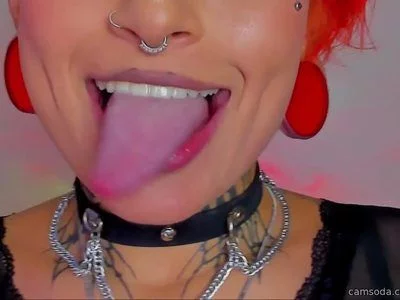 Rainnbow_ (Rainnbow) - Big mouth and big tongue, cover me of you cum🙈👅🍆 on Camsoda 