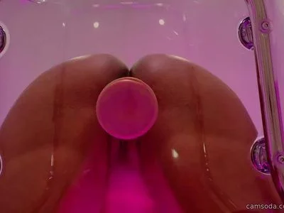 Riding in my transparent chair! do you like the view of the Squirt on your face!! by Emily Leah