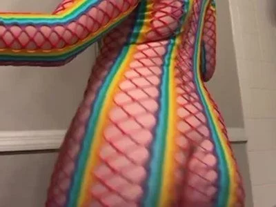 Rainbow fishnets by parkernextdoor