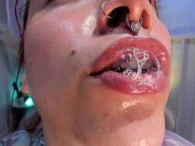 messy open wide mouth for u dick inside me 😈 by bri-von-dhara