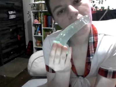 Sucking & Gagging on 6 Inch Dildo by average-girl