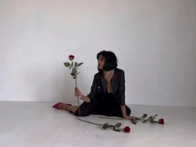 red roses and me by CameronEnns