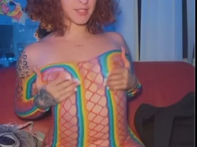 Rainbow fishnet by parkernextdoor
