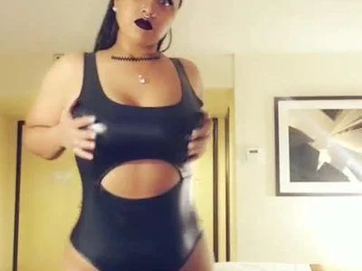 Black 1piece thong outfit *Video by Khylee Kash