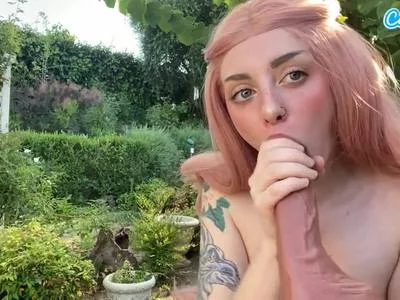 You Cumming on my Tongue in The Garden by kittycamtime