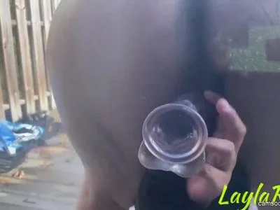 Fucked my dildo on the patio door by LaylaRed