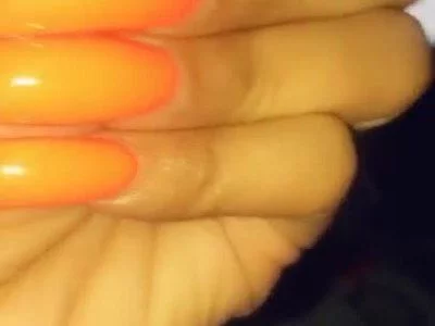 Orange 🍊 Long Nail Fetish by Thicky Nicky