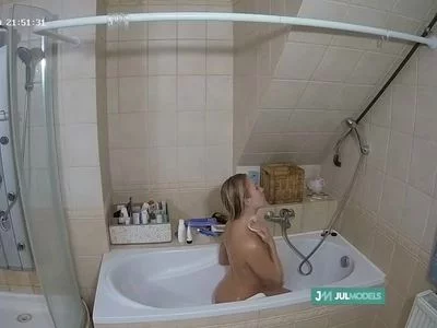Girl & Guy showering by Julmodels Bathroom 2nd Floor-1
