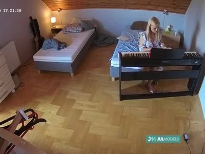 Girl playing piano by Julmodels Bedroom-D4
