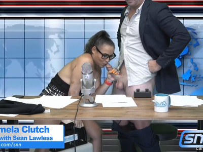 Carmela Blows and Rides her Co-Anchor while Reading the Daily News by snn