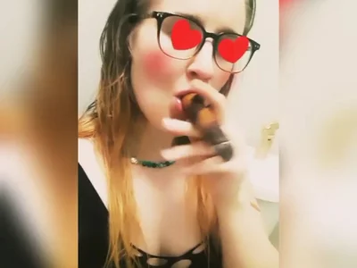 kelsililbabee99 (laceyskye) XXX Porn Videos - Smoking A B I G Cigar 💨 in my fishnet lingerie 🥵🤤💦