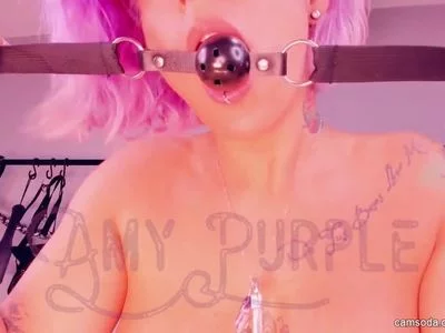 Very slimy and a squirter with my ballgag 💦😈 by Amy Purple