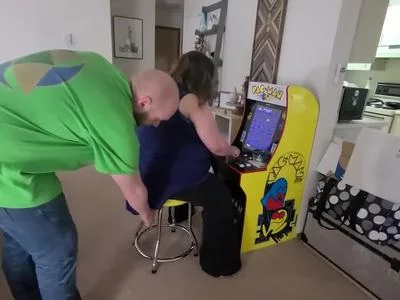 BBW gets fucked playing Pacman preview by Cougar-BBW