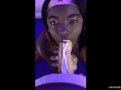 Wonder Woman Sucking A Good Hot Dog by nia-grace