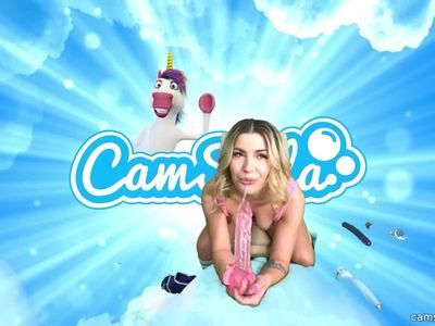 Petite Blonde Teen Cums Hard During VR Masturbation Session
